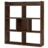 Raft de carte cu 7 cuburi Stand raft Raft de zaruri Raft de depozitare 80 x 20 x 90 cm Cafea