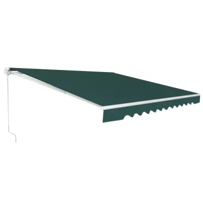 Markise cu balcon manivela protectie la soare pentru balcon 360 x 300 cm Verde