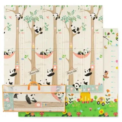 Joacă pentru copii Mat pliabil Pat Mat dublu Crabi laterali Mat din material XPE Giraffe-Panda