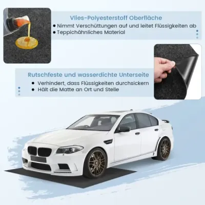 180 x 150 cm Garage Floor mat Non-alunecare și apă ulei respingător mat Garage mat