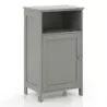 Dulap baie cu ușă &amp; raft reglabil Raft multifuncțional Freestanding Gri