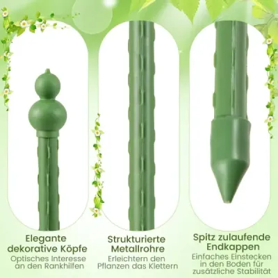 2 Set Tomato Ajutor de clasare cu inaltime reglabila & 6 inele Cusca rosii