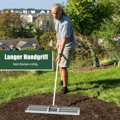 Lawn Nivelliers cu mâner ergonomic peluze metalice nivelling Flatbed gazon instrument argint