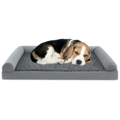 Câine pat ortoped canapea mare câine cu canapeaua câine perna pentru câini mari şi mijlocii Gri XL