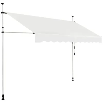 Canopie Protectie solara cu inaltime manuala de manivela reglabila 250 x 120 cm Bej