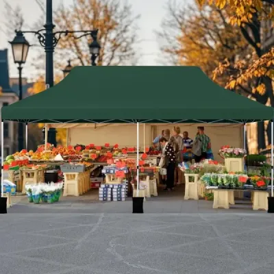 300 x 600 cm mare pop-up cort de acoperiș cort eveniment pliabil cu sac de transport verde