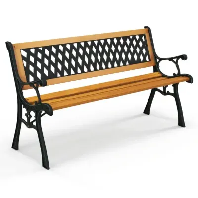 Banc de gradina 2-Sitzer cu brate & backrest banca din lemn banca de balcon