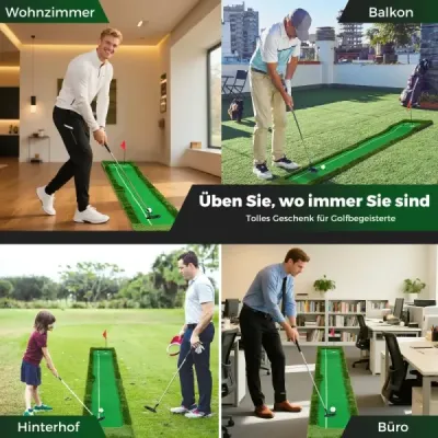 300 cm Curățare golf mat Golf de formare mat cu 3 mingi de golf și 2 dimensiuni găuri Mat de formare Golf pliabil