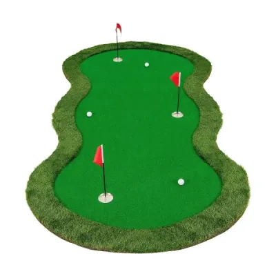 300 x 150 cm Golf Punerea Mats Professional golf exercitii mat cu 3 găuri și mingi de golf pentru acasă verde
