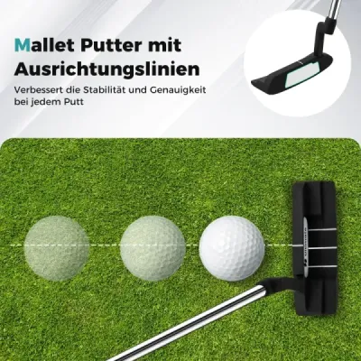 Femeii complet Golf Club Set 15 Partges Golf Set dreptaci cu sac de golf & ploaie Verde capotă