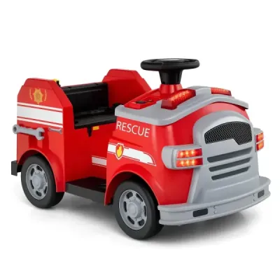 copii pompier papuc 12V masina pompier cu lopata & extinctor slider rosu