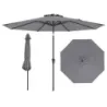 Ø303 cm Umbrela terasa cu manivela Pe o parte la 25° Umbrela grădină Knickable Parasol Grey