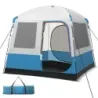 5 persoane camping cort cu ușă mare plasă &amp; ferestre plase și sac de transport cort de călătorie impermeabil