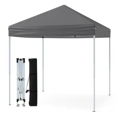2 x 2m Pavilion Pop-up Pavilion rezistent la apa Pavilion rezistent la iarna Gradina Pavilion UV Protectie 50+ Grey