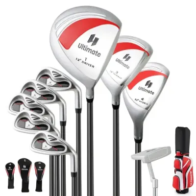 Club de golf complet set mâna dreaptă pentru femei seturi de golf club cu sac de transport roșu