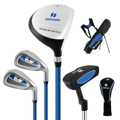 Copii club de golf complet set de golf dreptaci set pentru copii de la 11-13 ani Albastru