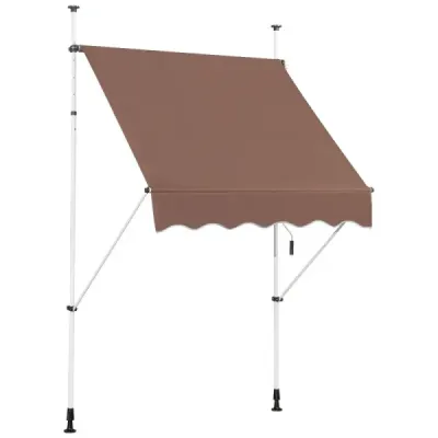 150 cm latime de fixare a copertei fara foraj rezistent la UV balcon inaltime coperta reglabila cafea
