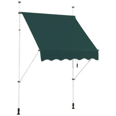 150 cm lăţime de prindere a copertei fără a fora balcon rezistent la UV înălţime coperta reglabilă verde