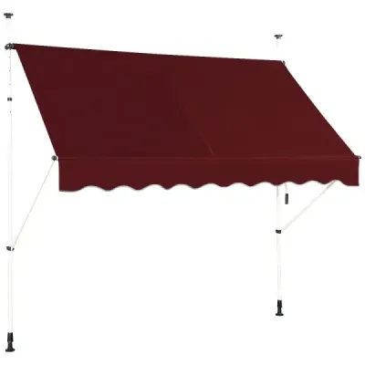 250 cm latime de prindere de coperta fara a fora rezistent la UV balcon inaltime de coperta reglabila rosu