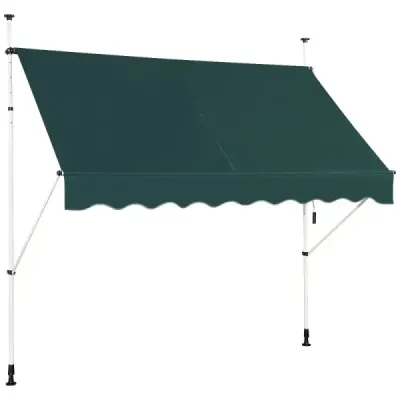 250 cm latime de prindere a copertei fara a fora rezistent la UV balcon inaltime de coperta reglabila verde