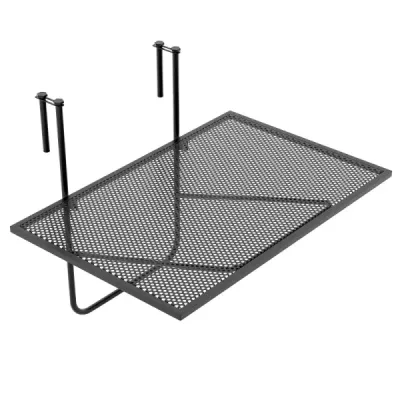Balcon pliabil Tabel dreptunghiular Masa agățat masa de metal pliant negru