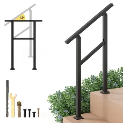Balustrada scărilor de mână Bară de montare laterală cu reglare flexibilă a unghiului 70 cm