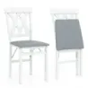 2 Set Scaune dining Scaun din bucatarie pliabil cu scaun pliant scaun capitonat Beistellstuh Alb