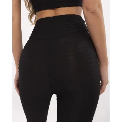 Sport set top și Leggings negru 5448
