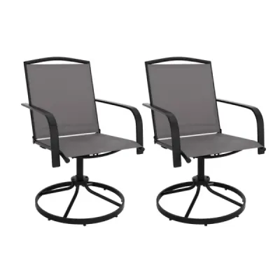 2 Set 360° Scaune de gradina rotativa cu scaune de tesatura de uscat rapida