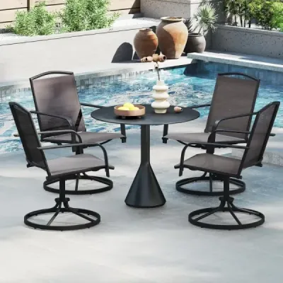 2 Set 360° Scaune de gradina rotativa cu scaune de tesatura de uscat rapida