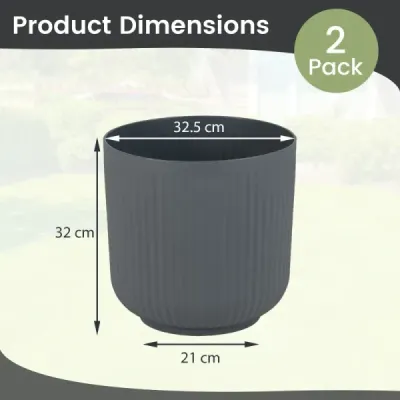 2 ghivece de plantat vase cu găuri de drenaj ghivece decorative de flori gri