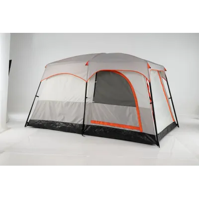 Cort de camping pentru 6 persoane cu 2 camere perete partiție și protecție ploaie