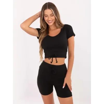 Trei piese de sex feminin negru de bază (774)