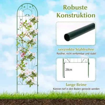 2 Set Metal Grilă pentru conectarea gard Decorative Garden Freestanding Ranking Aid Green