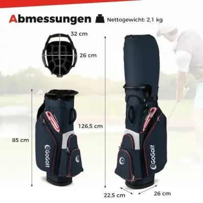 Golf sac de golf ușor coș de golf cu 14 el compartimentare apă repulsie sac de golf albastru