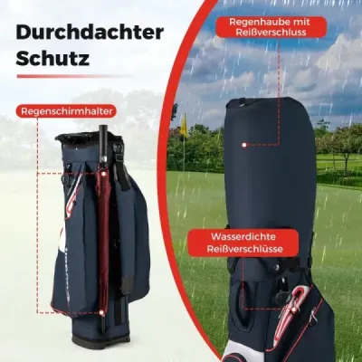 Golf sac de golf ușor coș de golf cu 14 el compartimentare apă repulsie sac de golf albastru