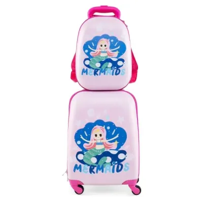 2 piese pentru copii + rucsac din plastic cărucior pentru copii 12"+16" Sirena