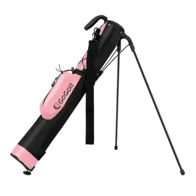 Pungă de golf cu 2 el compartimentare & ploaie sac de golf cu curea umăr roz