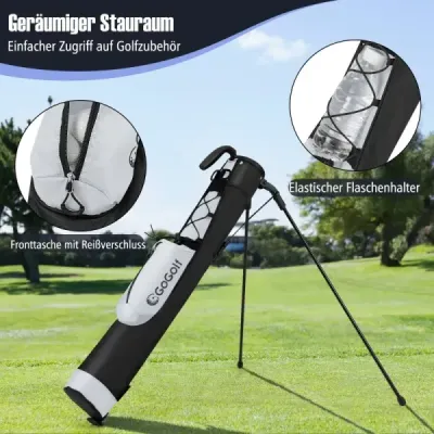 Pungă de golf cu 2 el compartimentare & Ploaia sac de golf cu curea umăr gri