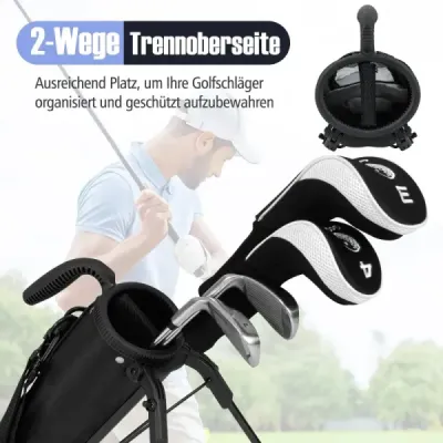 Pungă de golf cu 2 el compartimentare & Ploaia sac de golf cu curea umăr gri