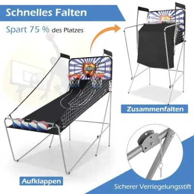 8 în 1 Masina de baschet Foldable Electric Baschet Stand de fotografiere Masina alb