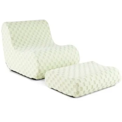 Sac de scaun cu sac de scaun Stool cu mare elastic Sponge Floor scaun fotoliu verde
