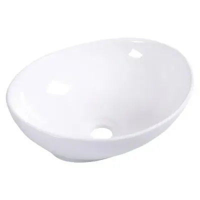 Spălătorie rotundă în chiuvetă din ceramică în chiuvetă în chiuvetă albă