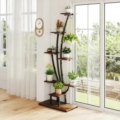 Stand de plante cu lumini de creștere 8 etaj rafturi de plante