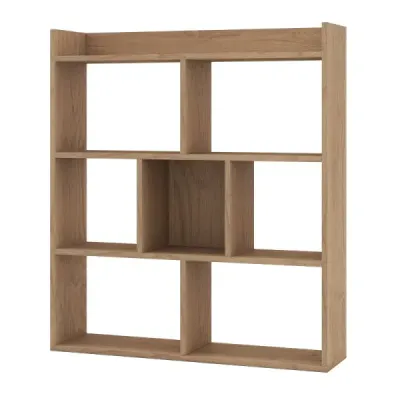 Raft de rezerva cu 7 cuburi Stand raft de depozitare 80 x 20 x 90 cm Natura