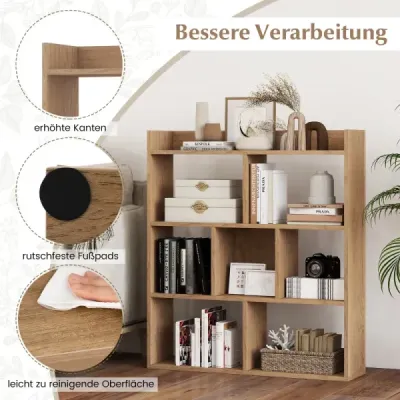 Raft de rezerva cu 7 cuburi Stand raft de depozitare 80 x 20 x 90 cm Natura