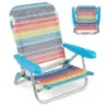 2 seturi Scaune pliabile de plajă cu spătar reglabil Scaune pliabile Easy camping