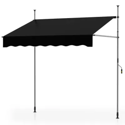 Balcoane fara foraj cu inaltime reglabila si rezistenta la UV 200 cm Negru