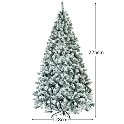 225cm Artificial Crăciun copac zăpadă Tannenbaum Metal Stand Christbaum