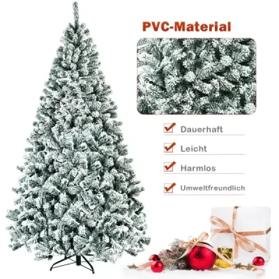 225cm Artificial Crăciun copac zăpadă Tannenbaum Metal Stand Christbaum